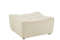 J-Line poef Grid - populierenhout/schuim - beige