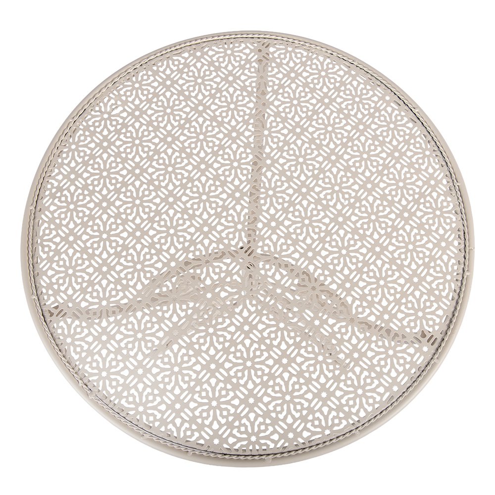 Bistroset Bistrotafel Bistrostoel 3-delig Ø 60x74 / 50x40x92 cm Wit Metaal