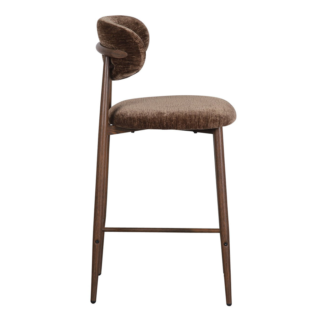 Japandi keukenbar stoel umber (set van 2)