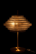 J-Line tafellamp - goud - metaal/glas - LED lichtjes