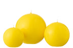J-Line Kaars Bol Wax Fluo Geel - 50 Uur