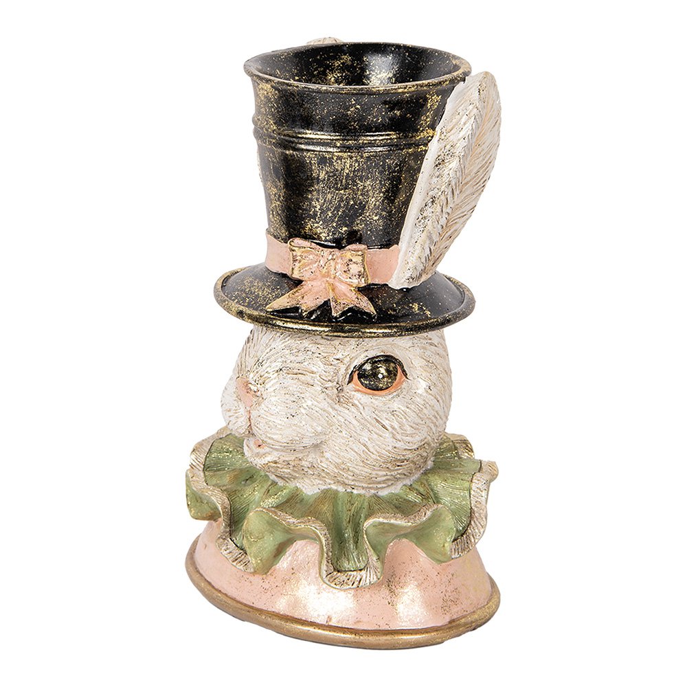 Decoratie Beeld Konijn 29 cm Beige Kunststof
