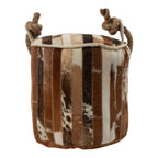 Deurstopper koeler patchwork bruin/wit 20x20x20cm (bus taurus taurus)