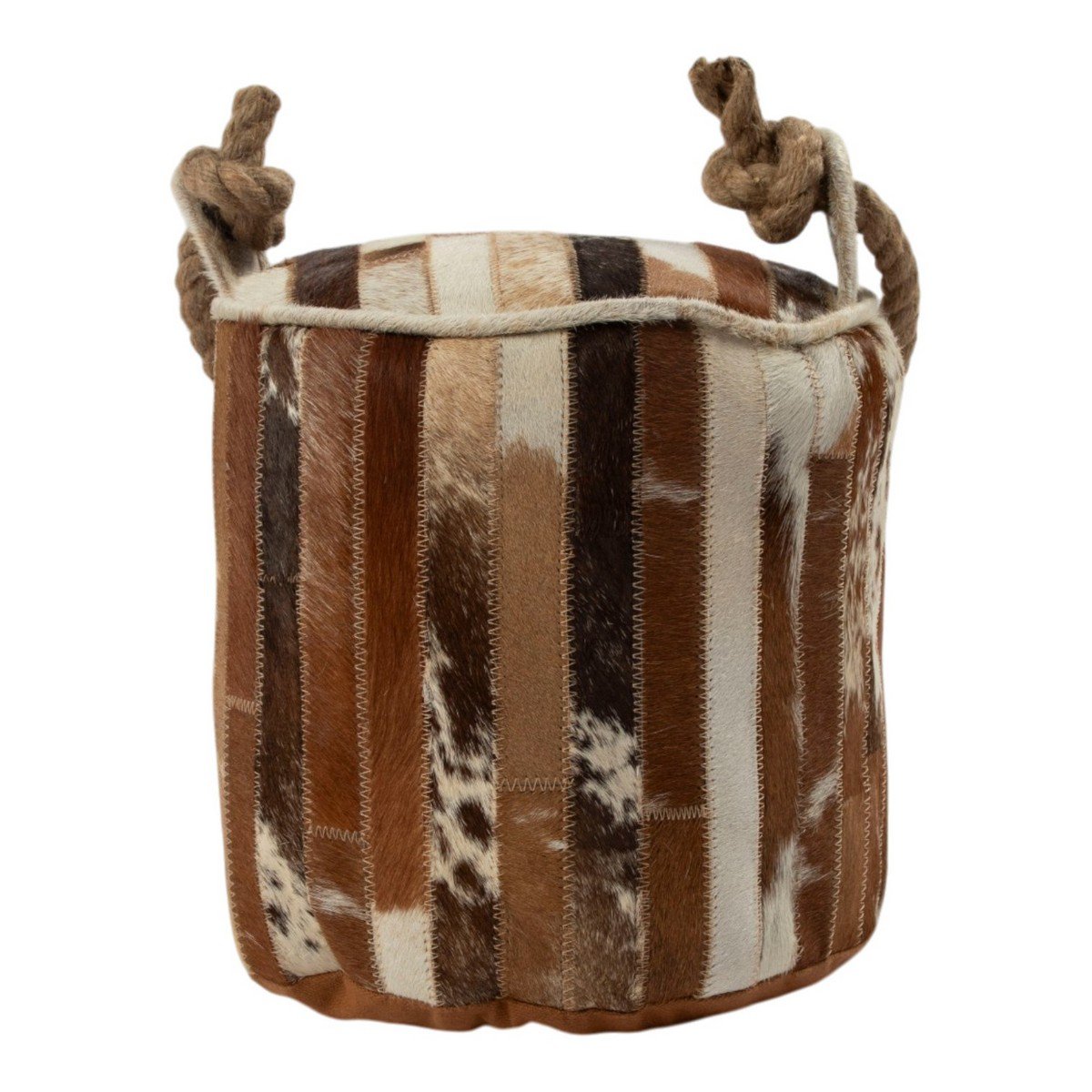 Deurstopper koeler patchwork bruin/wit 20x20x20cm (bus taurus taurus)