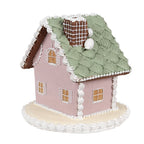 Gingerbread house 12 cm Roze Katoen Peperkoekhuisje
