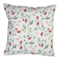 Kussenhoes 40x40 cm Wit Rood Katoen Aardbeien Sierkussenhoes