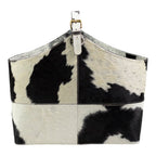 Mand koehuid zwart/wit 40cm