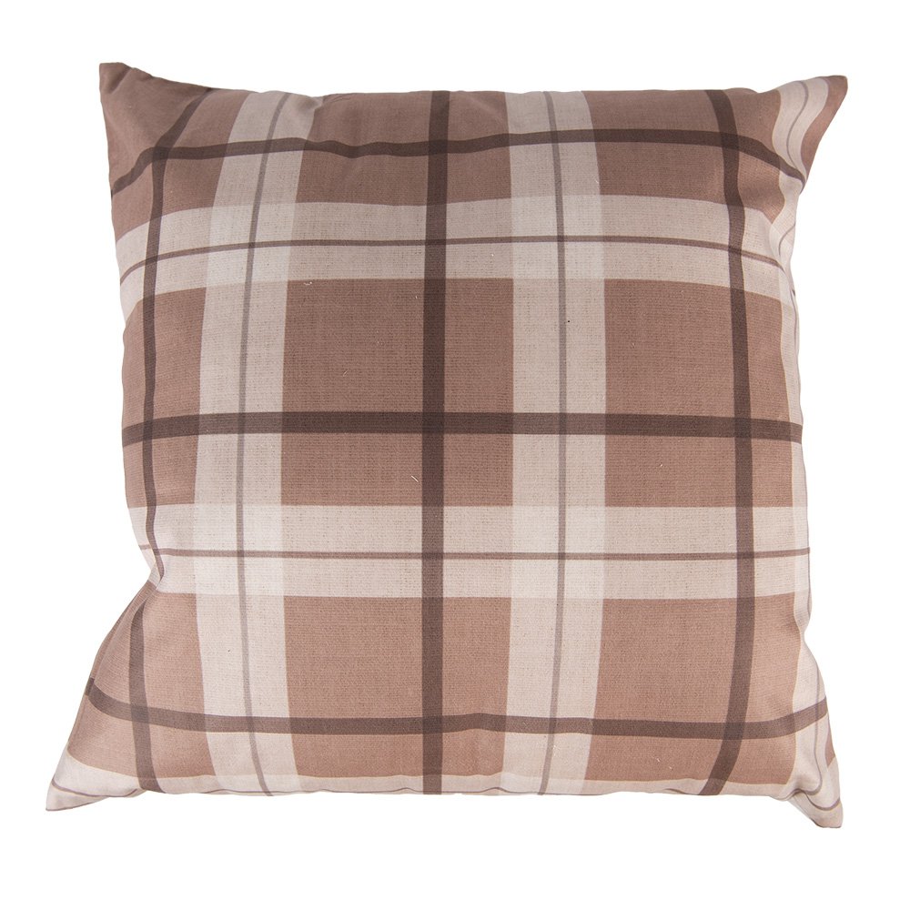 Kussenhoes 45x45 cm Beige Polyester Gewei