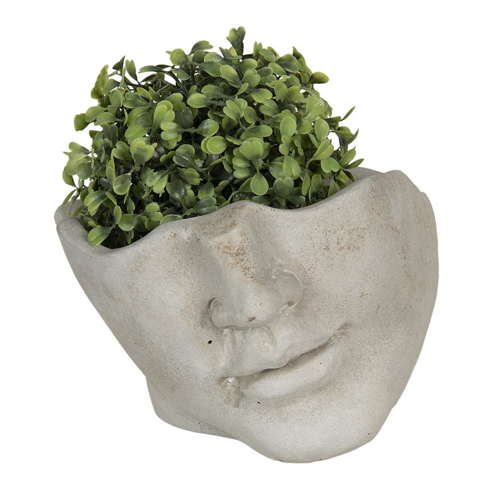 Bloempot 23x20x14 cm Beige Steen Bloempot Binnen