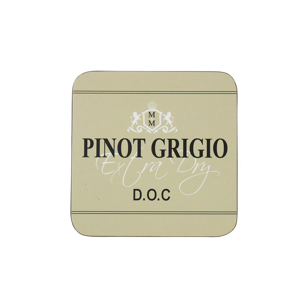 Onderzetter wijn pinot grigio beige 10x10cm (6)