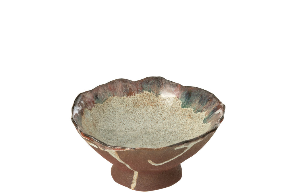 J-Line plateau Decoratief Naga - keramiek - roest/bruin - small