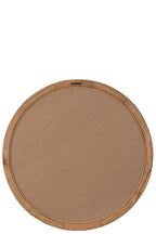 J-Line spiegel Rond - spar/glas - naturel - Ø 75 cm