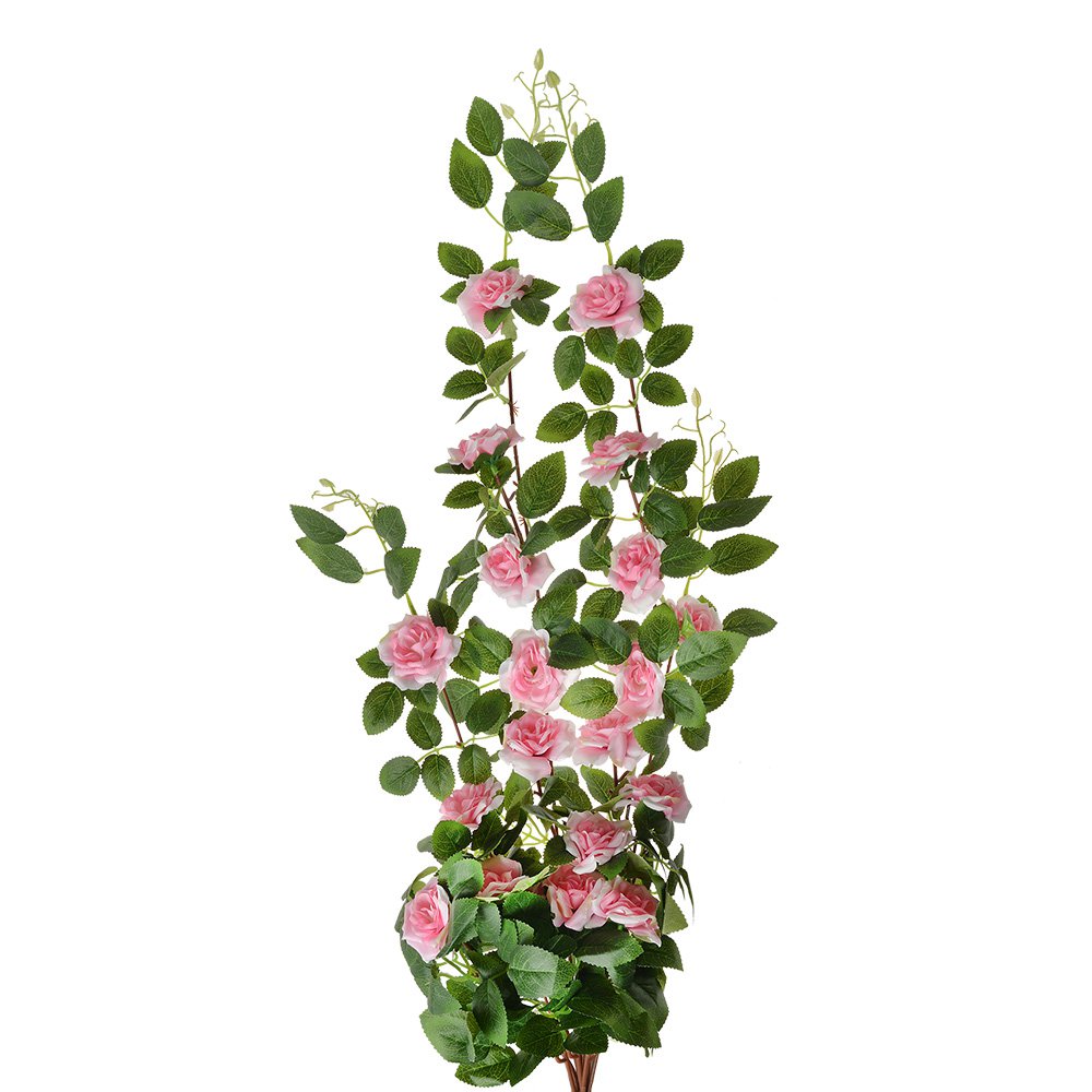 Kunstbloem 87 cm Roze Groen Kunststof