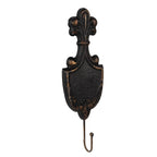 Wandhaak 12x4x38 cm Zwart Metaal