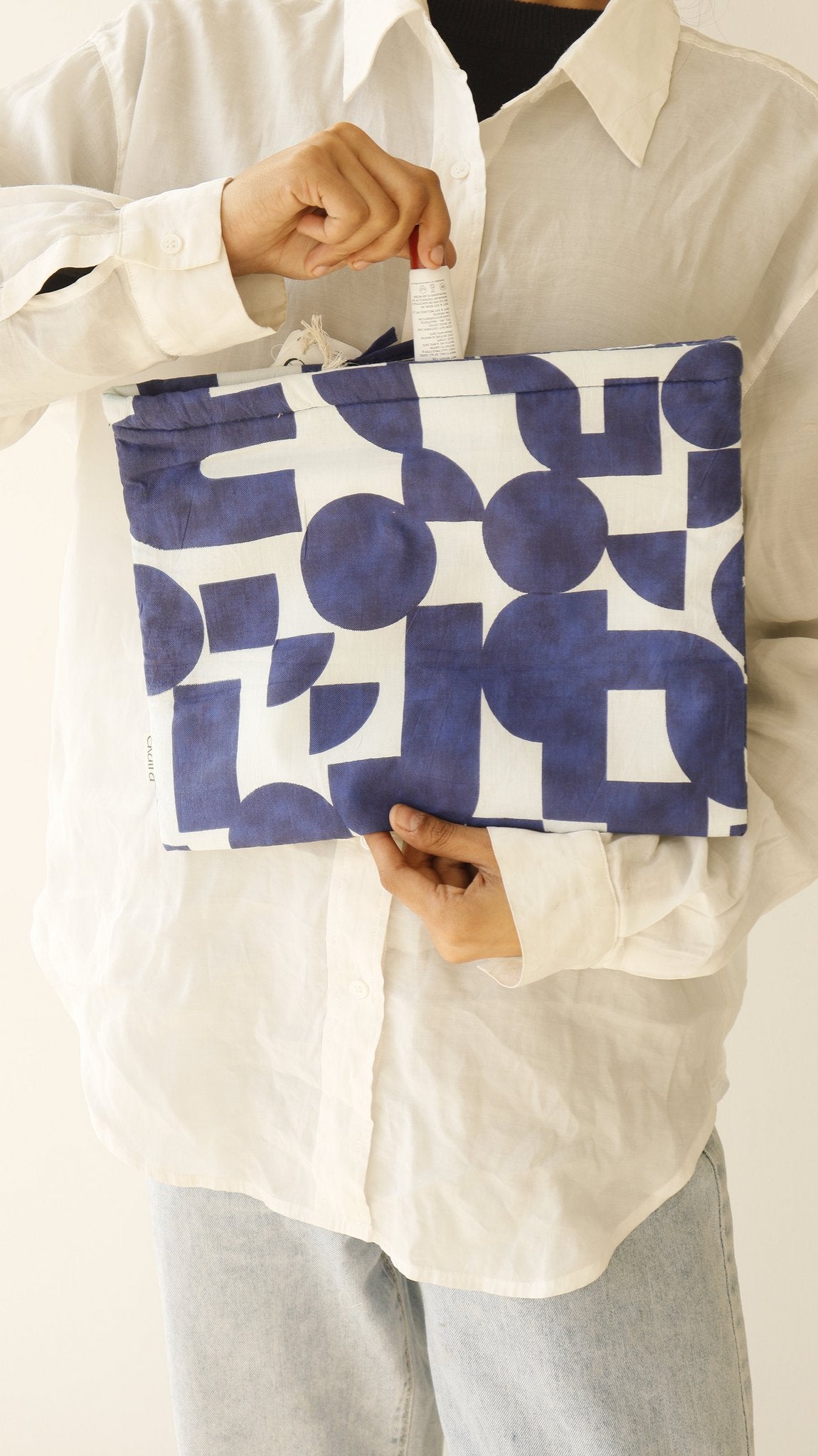 Handgemaakt katoenen zakje Utility - XL-formaat, 13 prints