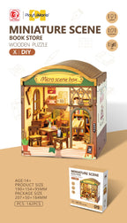 DIY Miniature Scene 3D Boekwinkel met LED- verlichting- MDF