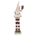 Kerstdecoratie Beeld Kerstman 9x8x30 cm Beige Keramiek