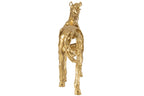 J-Line figuur Paard Rennen - polyresin - goud - L