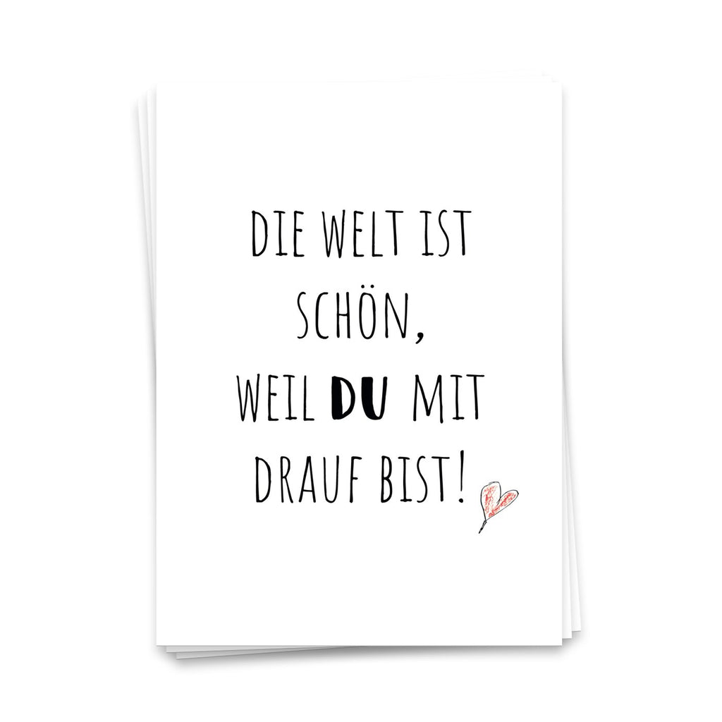 De wereld is leuk omdat je erop bent - ansichtkaart 10 set