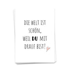 De wereld is leuk omdat je erop bent - ansichtkaart 10 set