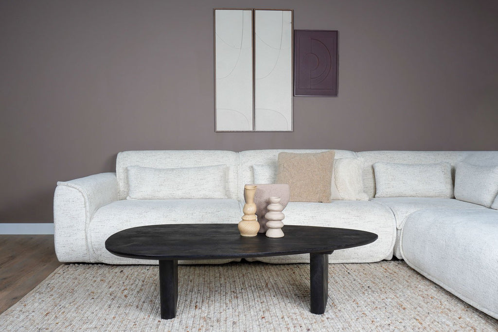 Salontafel Rudo 135 x 75 cm - Zwart Mangohout