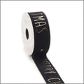 Velvet lint – Christmas – Black - 40mm x 5m
