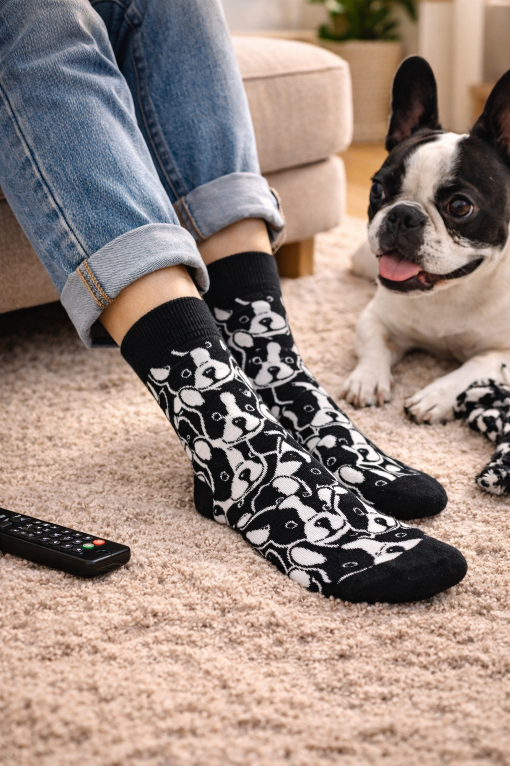 Tintl socks | Black & white - Frenchie