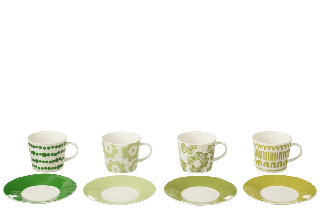 J-Line tas + schotel Doos - keramiek - groen - large