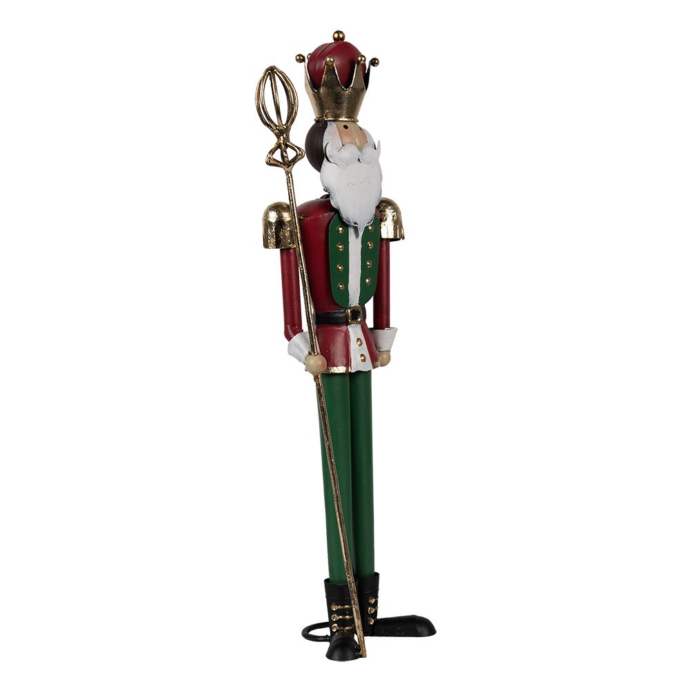 Kerstdecoratie Notenkraker 36 cm Groen Rood Metaal