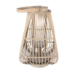 Windlicht 27x27x42 cm Beige Rotan