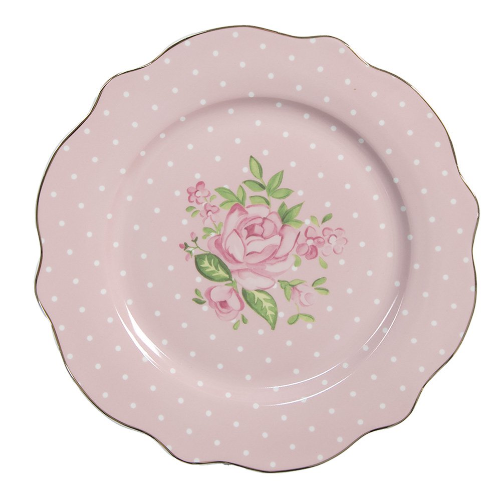 Ontbijtbord Ø 20 cm Roze Porselein Rozen Bord