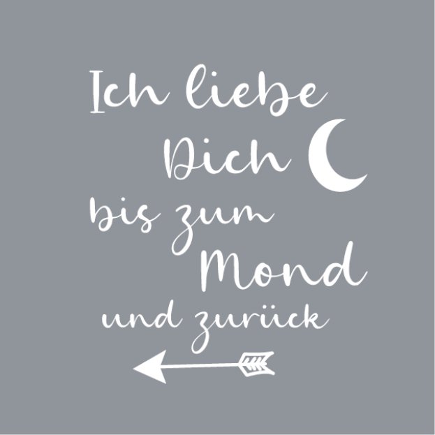 Wenskaart - Ich liebe Dich bis zum Mond und zuruck