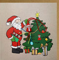 Wenskaart kraft kerstman