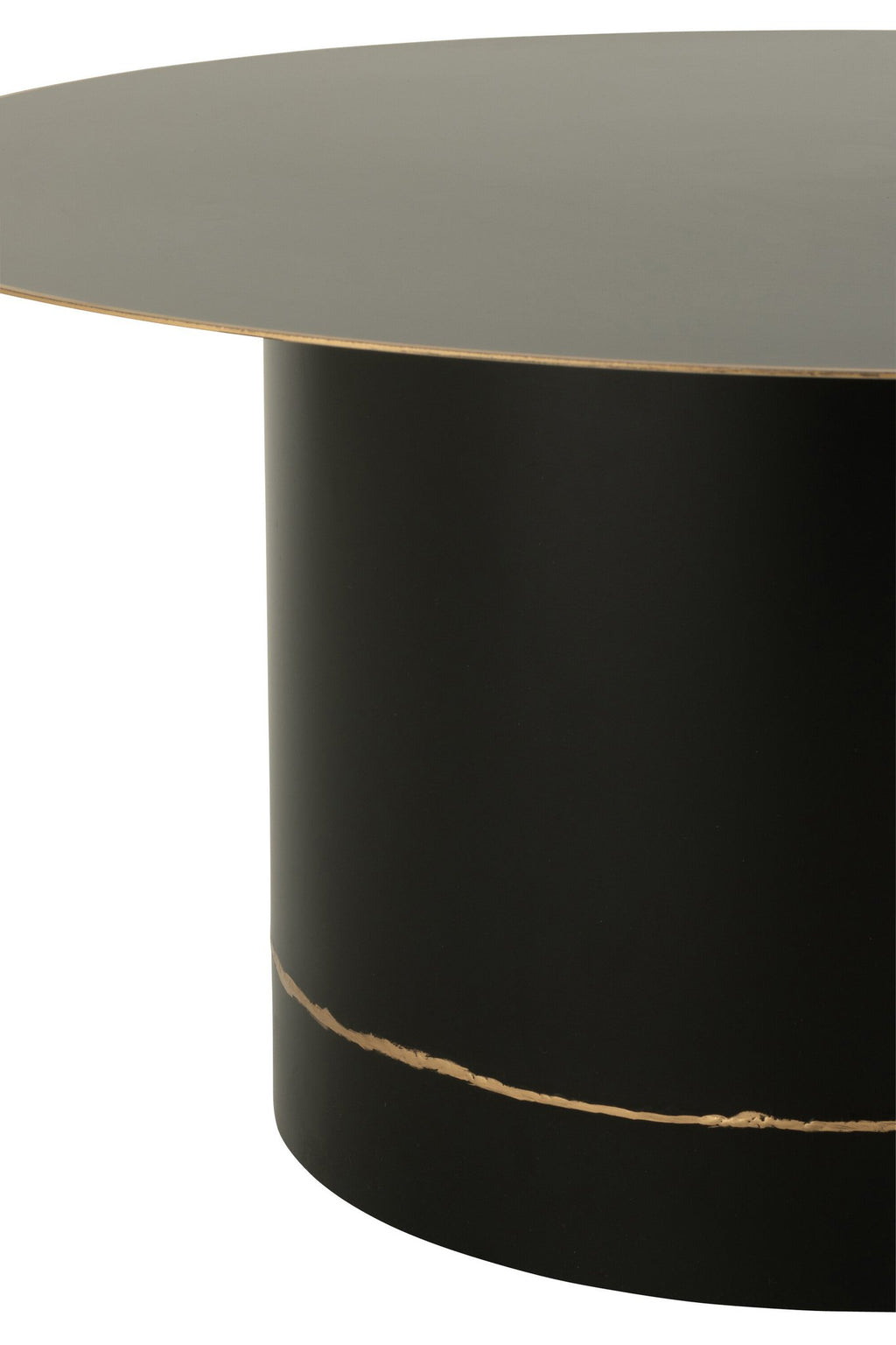 J-Line salontafel Cilinder Rond - ijzer - zwart/goud - L