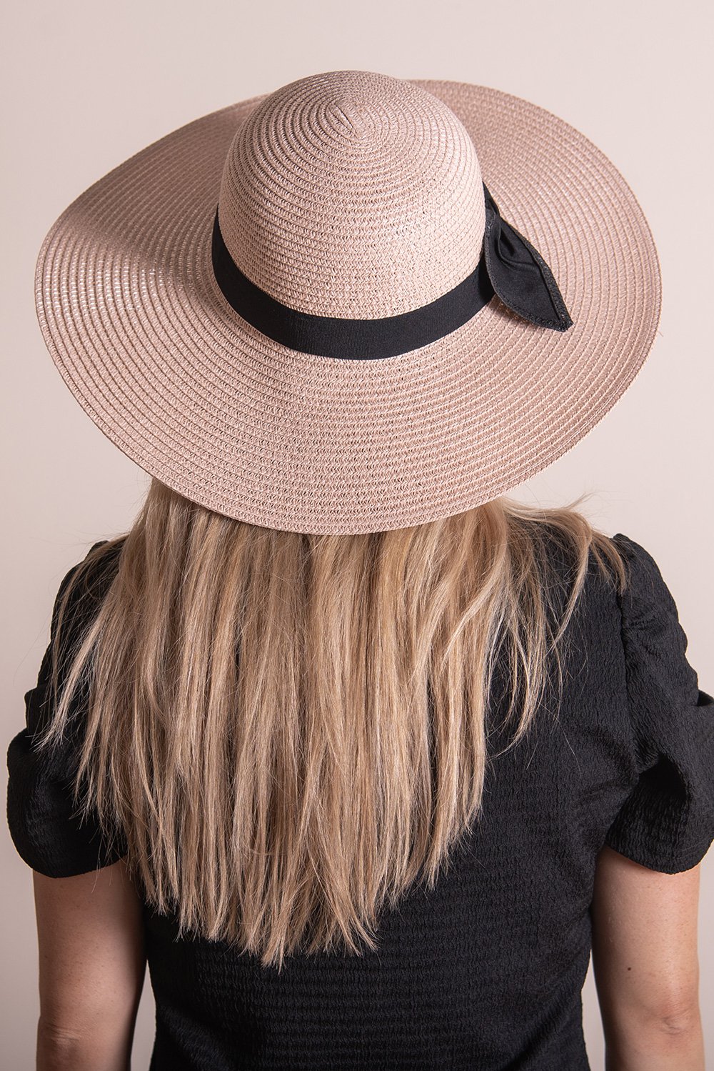 Hoed Dames Roze Papierstro Zonnehoed