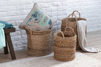 J-Line mand Lucie - jute - naturel - 3 stuks