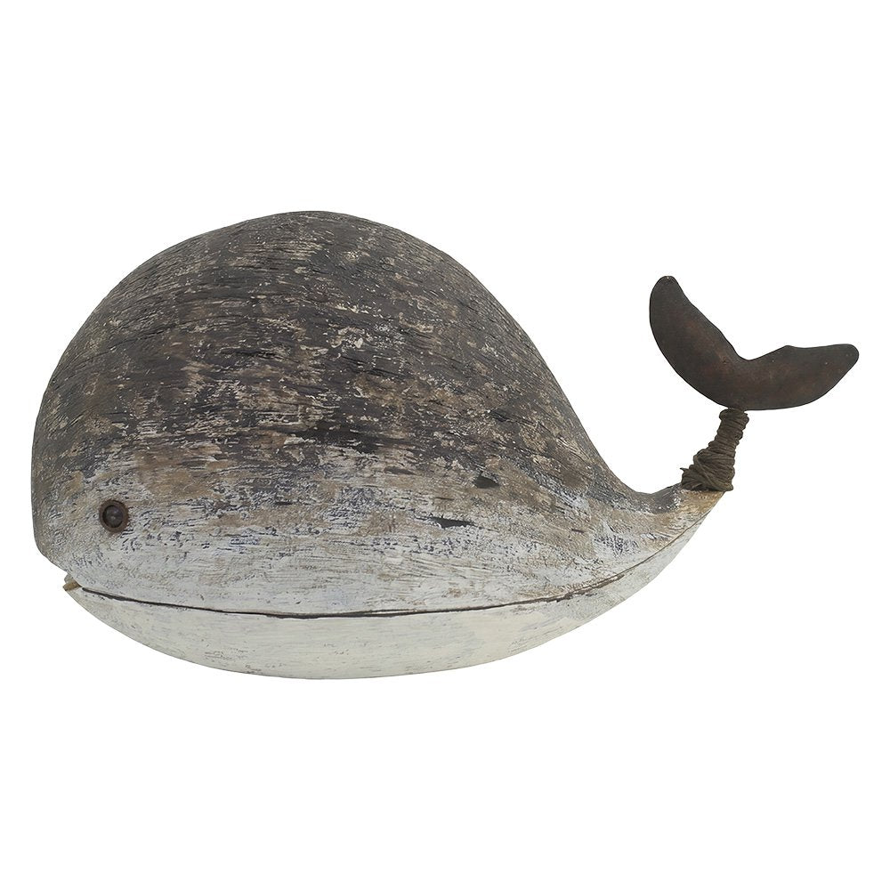 Decoratie Beeld Walvis Bruin Hout Decoratie Beeld