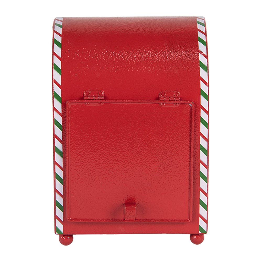 Kerstdecoratie Brievenbus 14x13x19 cm Rood Metaal