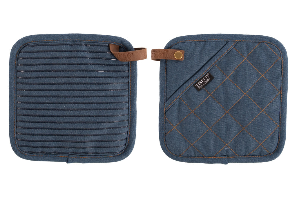 Potoler Indigo - Set/2 - 20x20 cm, Blue Dark