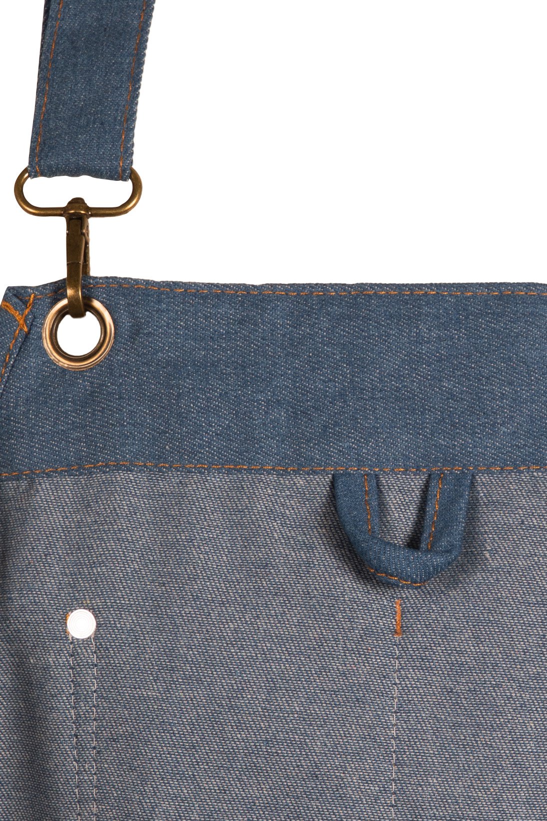 Schort indigo - gerecyclede jeans - 85x70 cm, donkerblauw