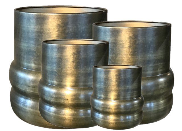 Semperpot vintage goud set4