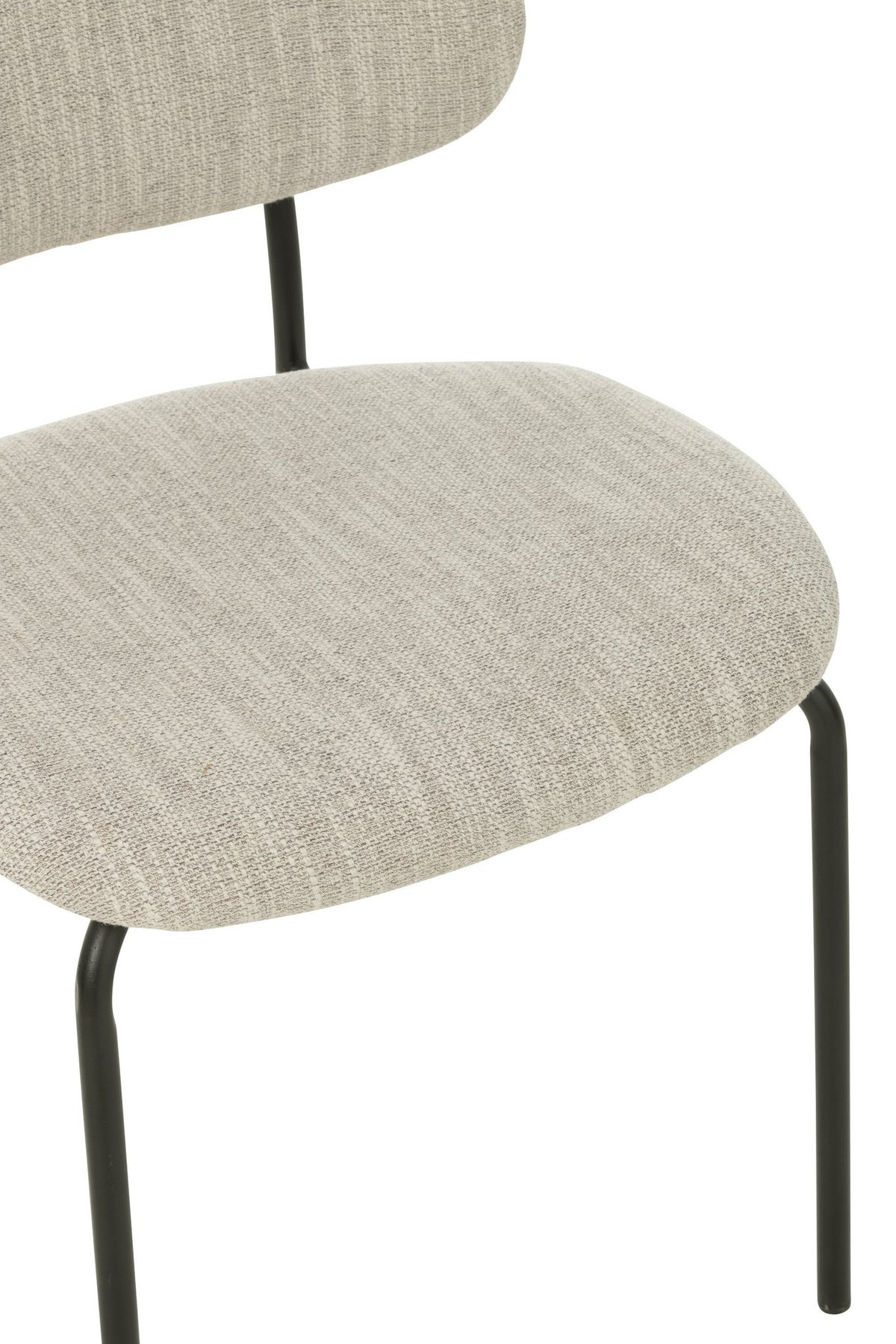 J-Line Eetstoel Textiel/Metaal Beige