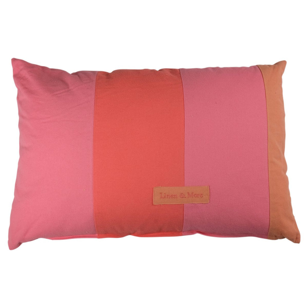 Patchwork kussen roze 40x60cm