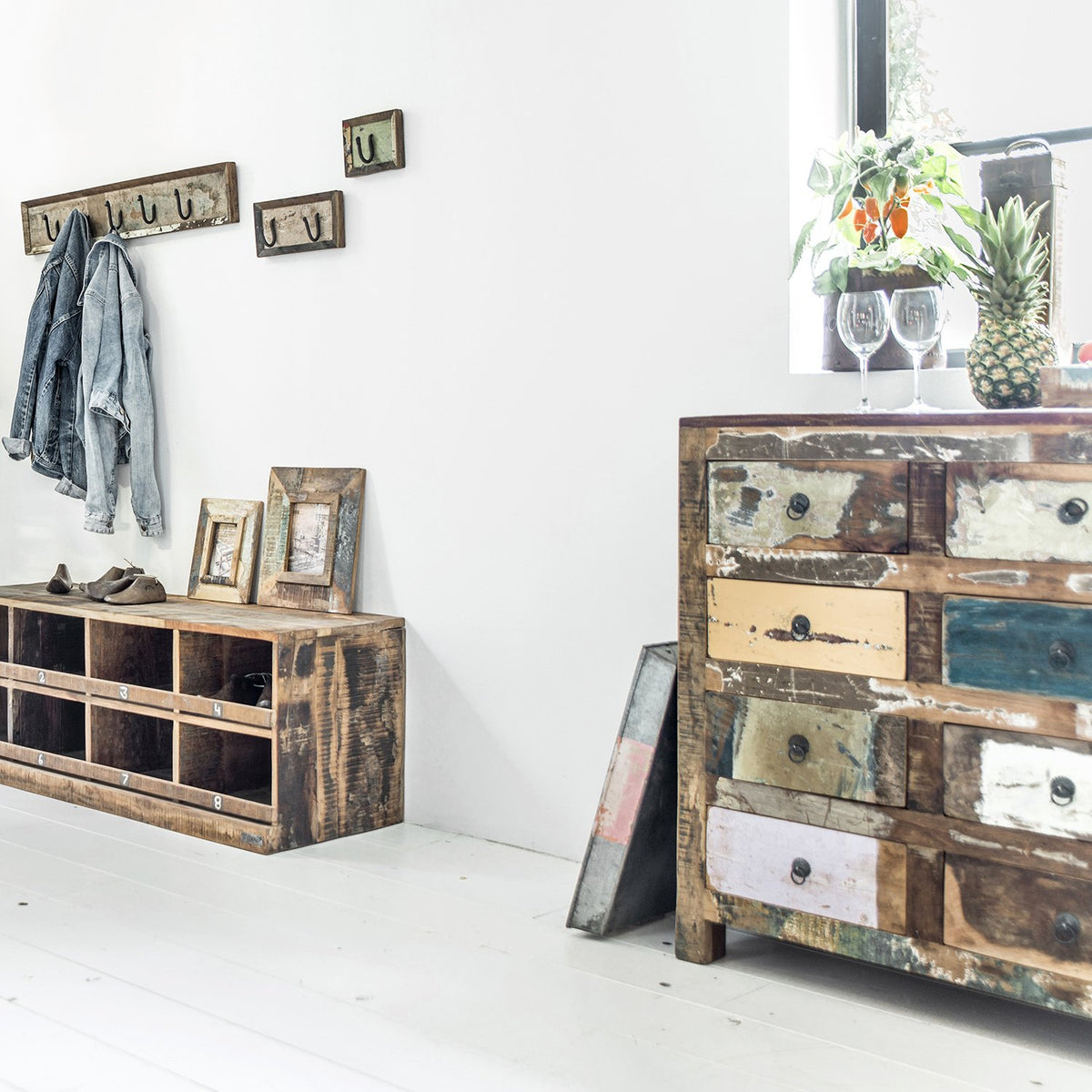 Scrapwood kapstok 1 haak