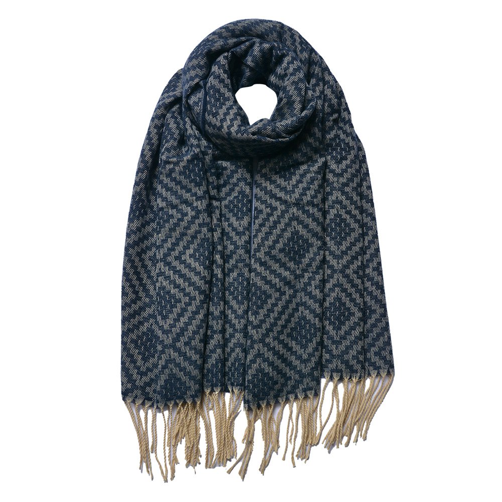Wintersjaal Dames 65x180 cm Blauw Acryl Sjaal