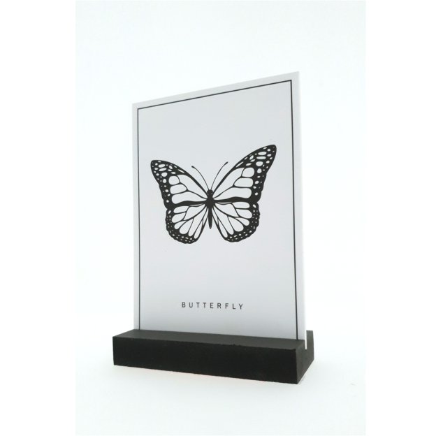 Decoplaatje - Butterfly - met houder