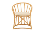 J-Line stoel + kussen - jute/textiel - naturel/wit