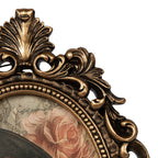 Fotolijst ovaal schelp hars goud 15x2,4x22,7cm