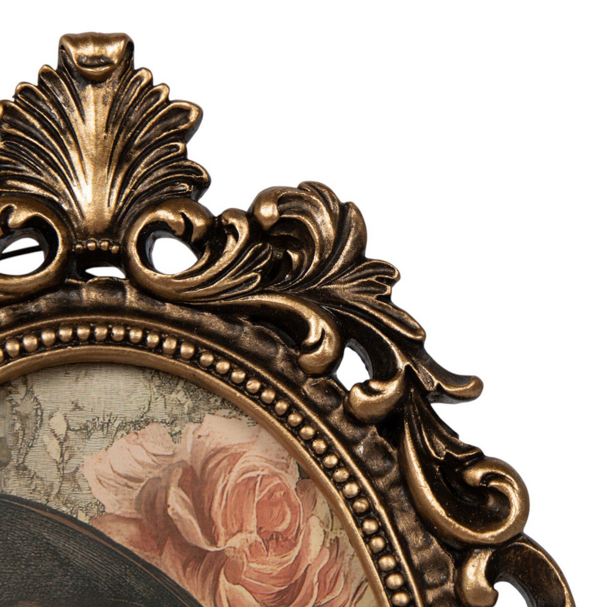 Fotolijst ovaal schelp hars goud 15x2,4x22,7cm