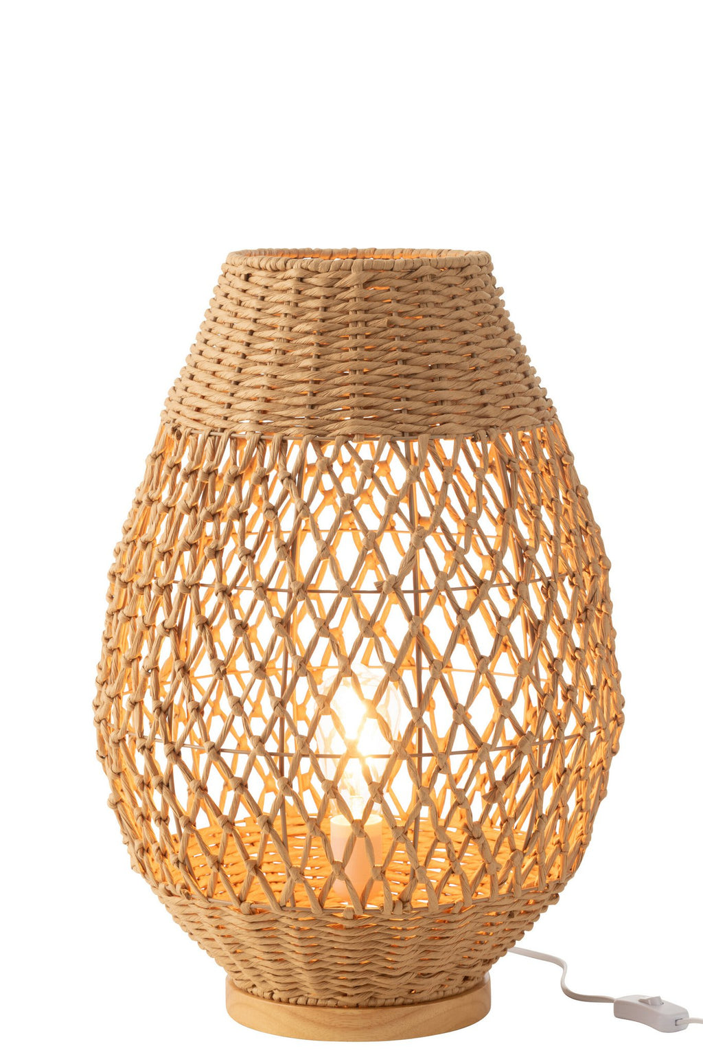 J-Line Lamp Metaal Getwist Donker Naturel Large